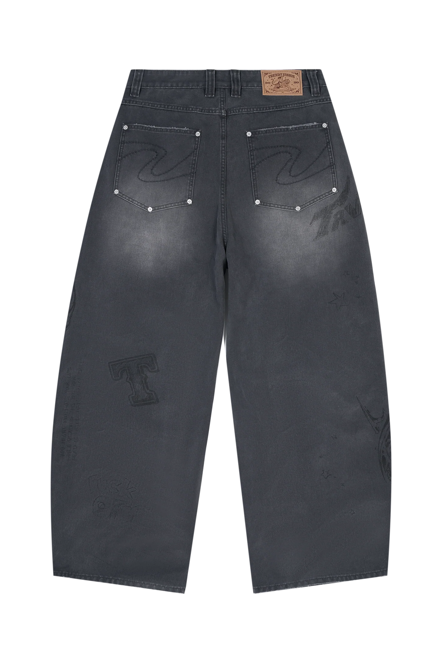 Scribbled Double Knee Pants - Image 5