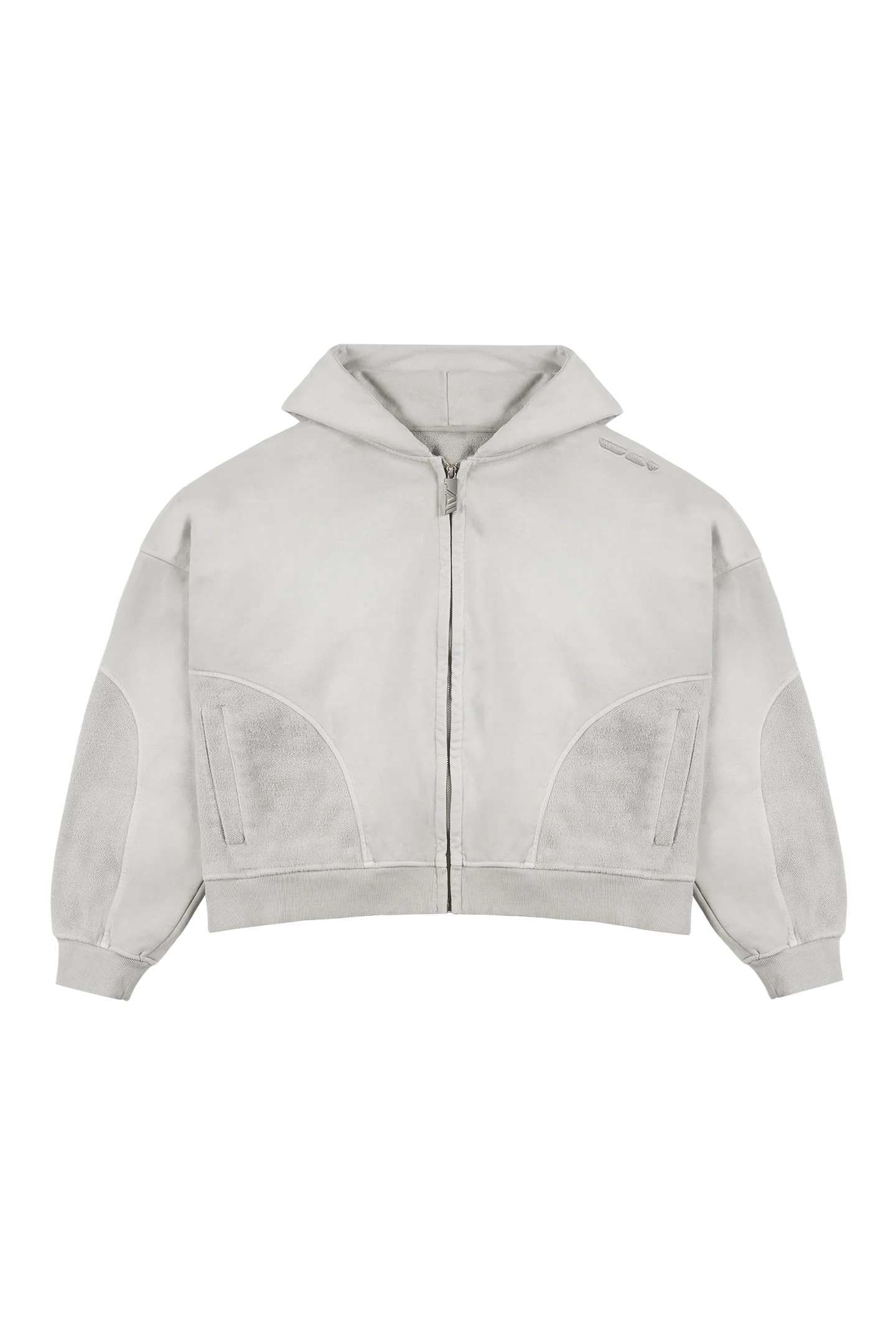 Stone Grey Zip Hoodie - Image 4