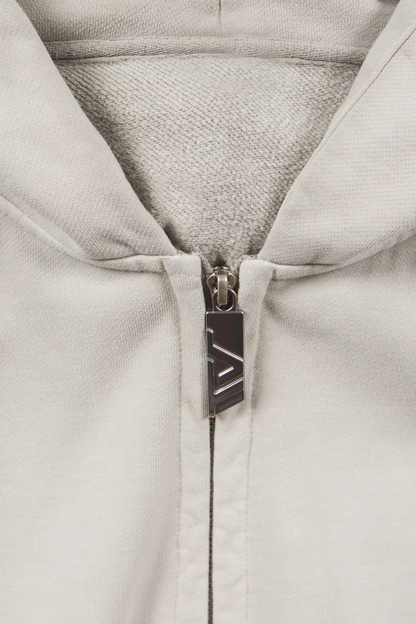 Stone Grey Zip Hoodie - Image 6