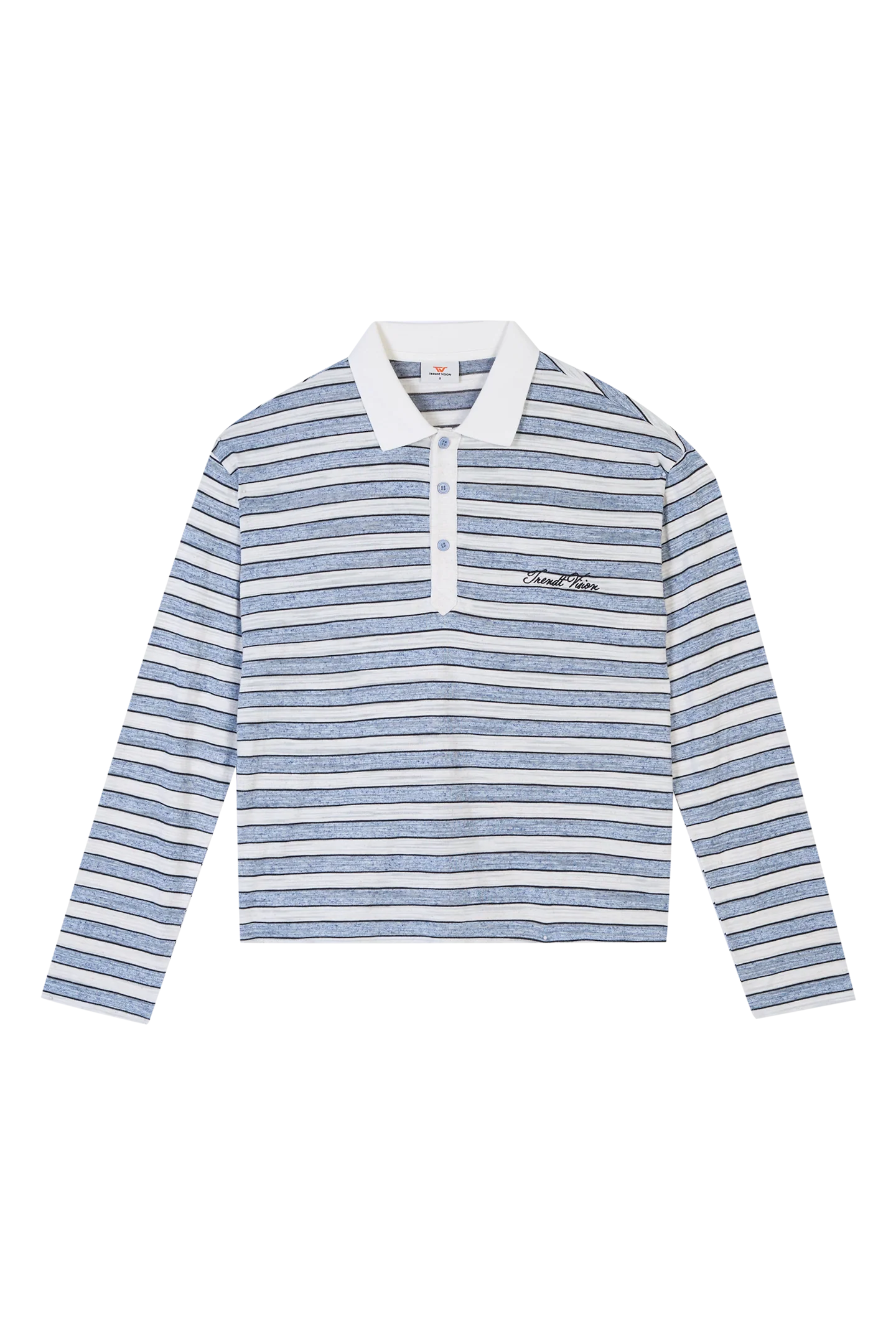 Striped Polo Longsleeve Blue - Image 4
