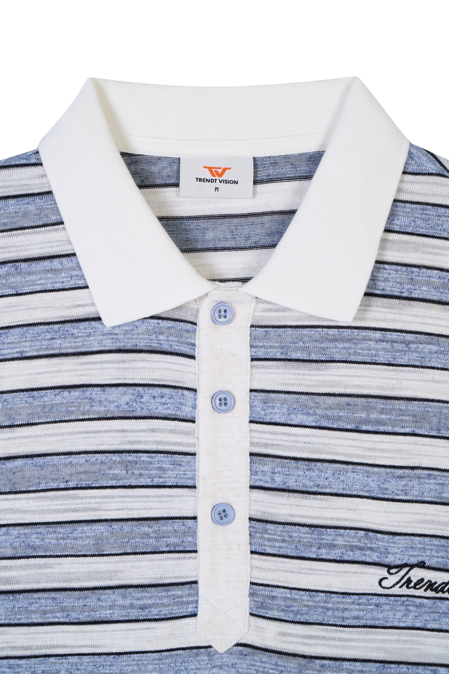 Striped Polo Longsleeve Blue - Image 6