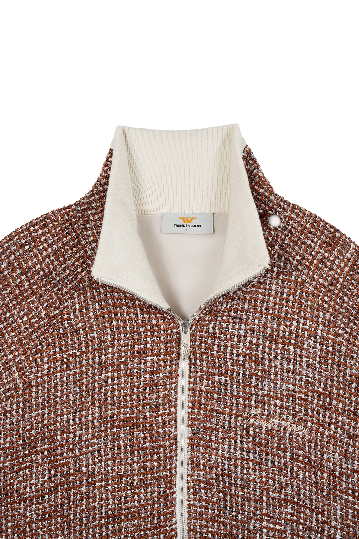 Tweed Jacket Rust Brown - Image 6