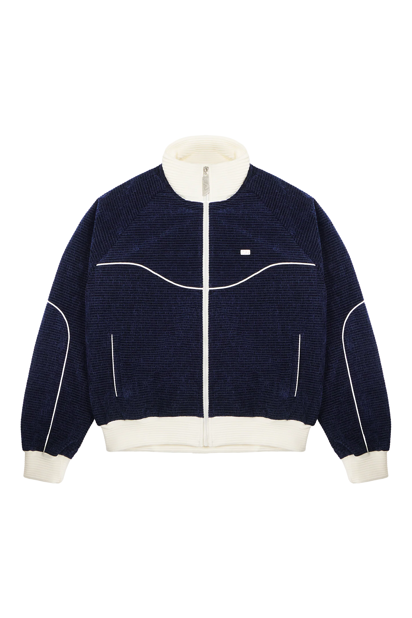 Velour Track Jacket Blue - Image 3