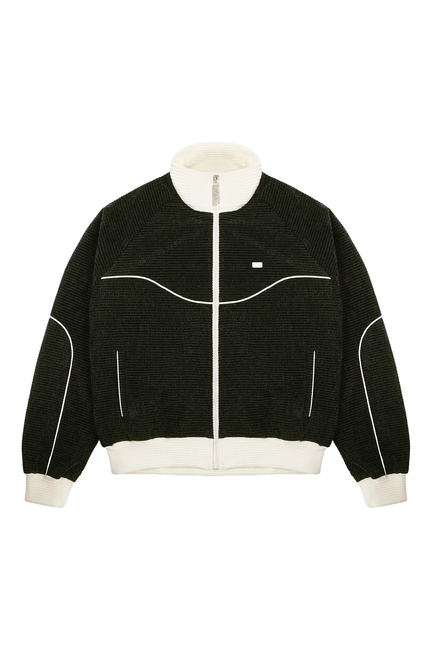 Velour Track Jacket Green - Image 3