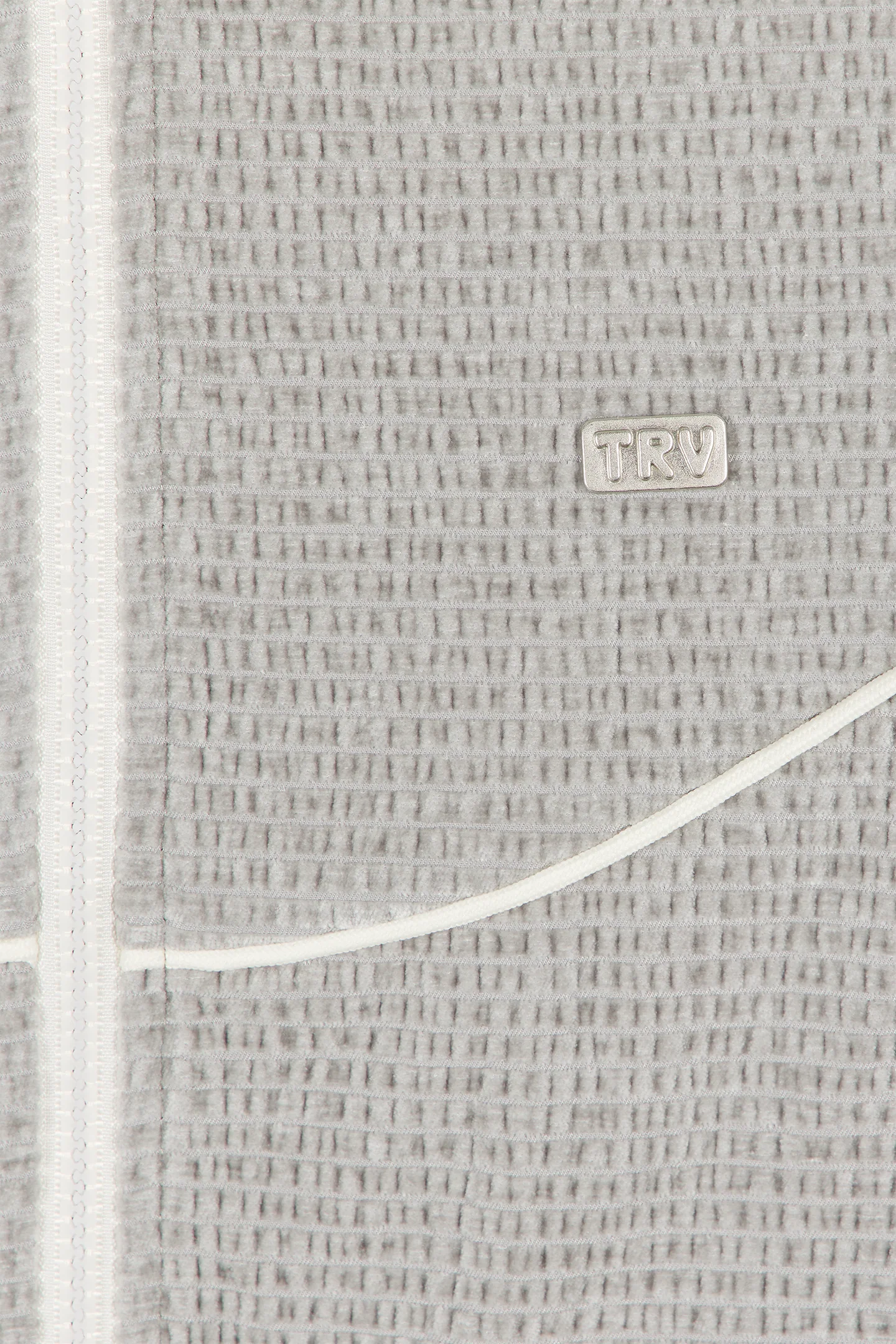 Velour Track Jacket Grey - Image 6