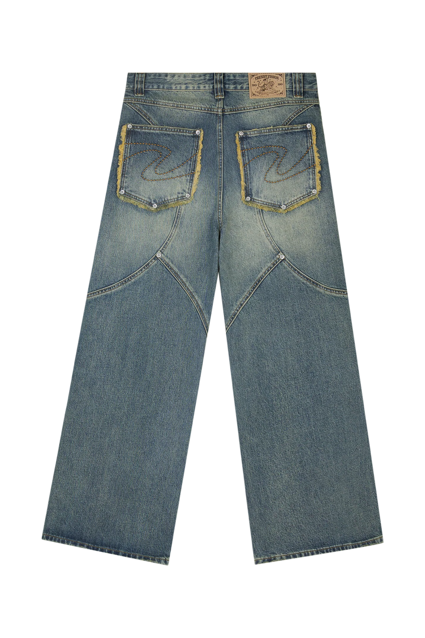 Washed Denim Yellow Blue - Image 4