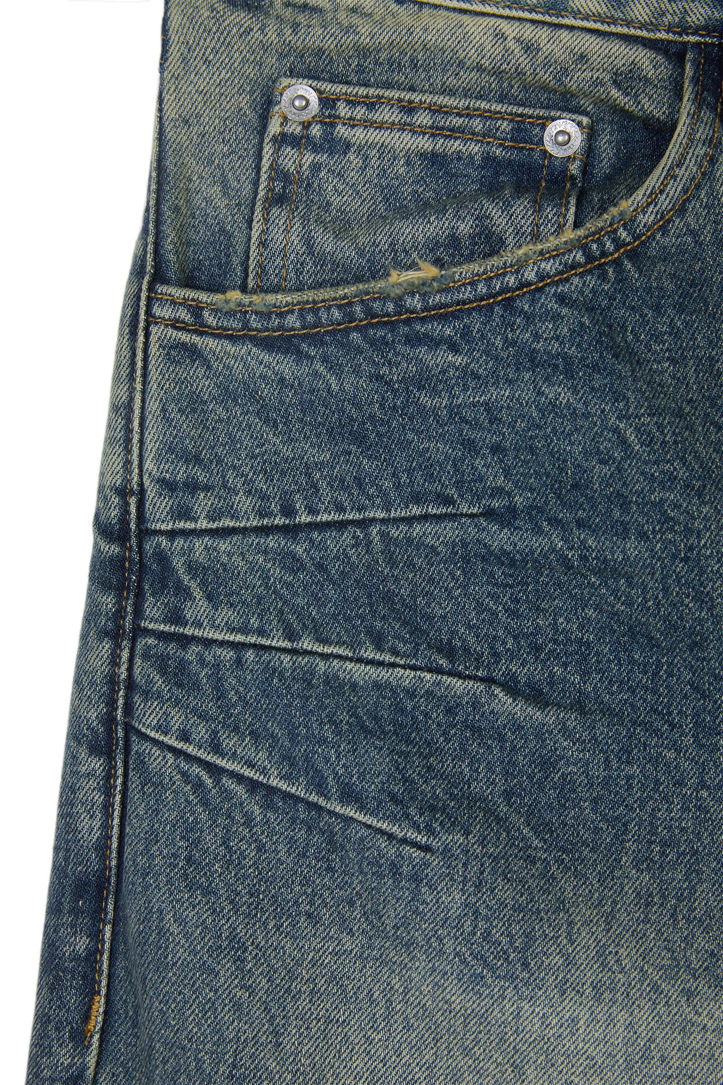Washed Denim Yellow Blue - Image 5
