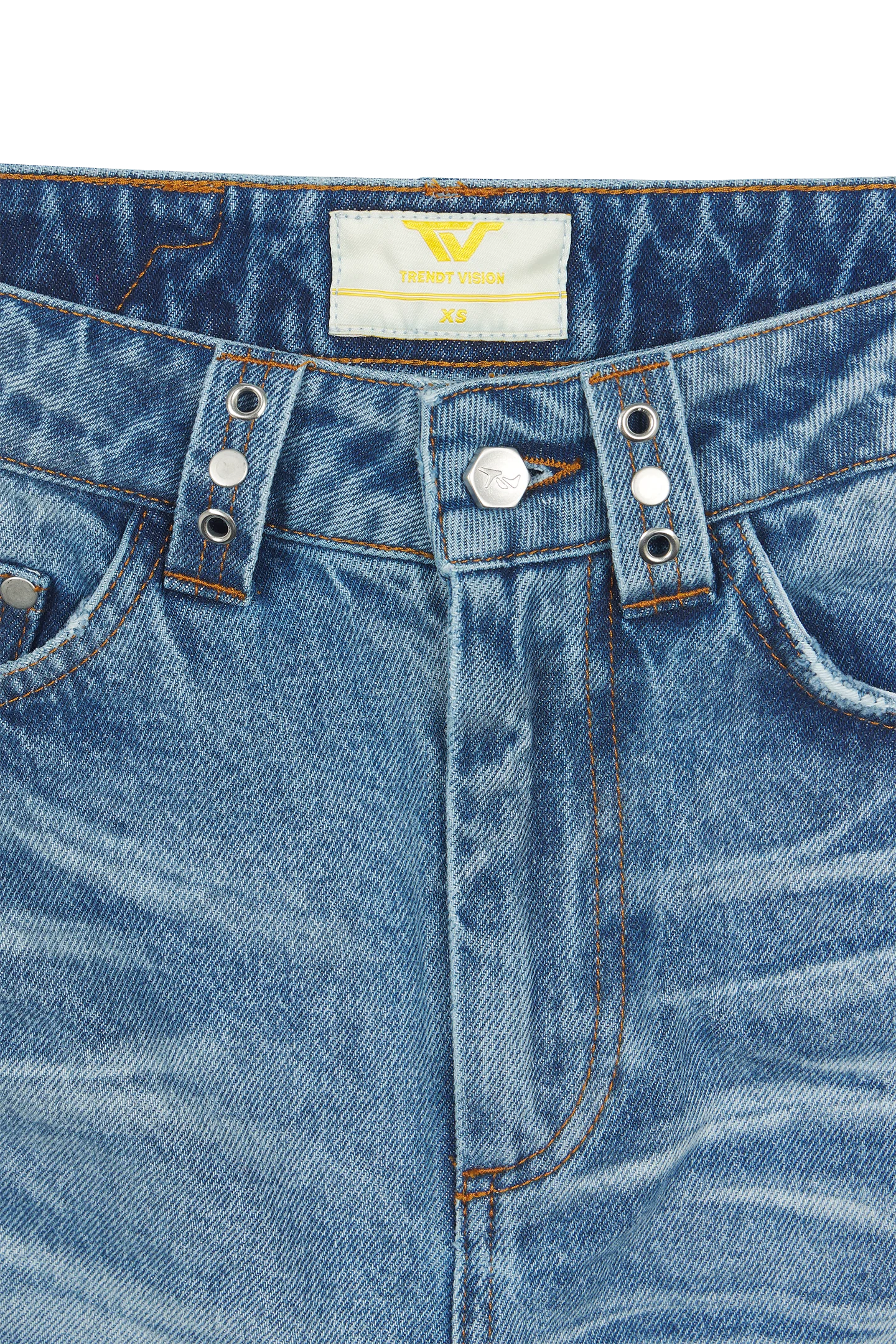 Blue Whisker Denim Jeans - Image 6