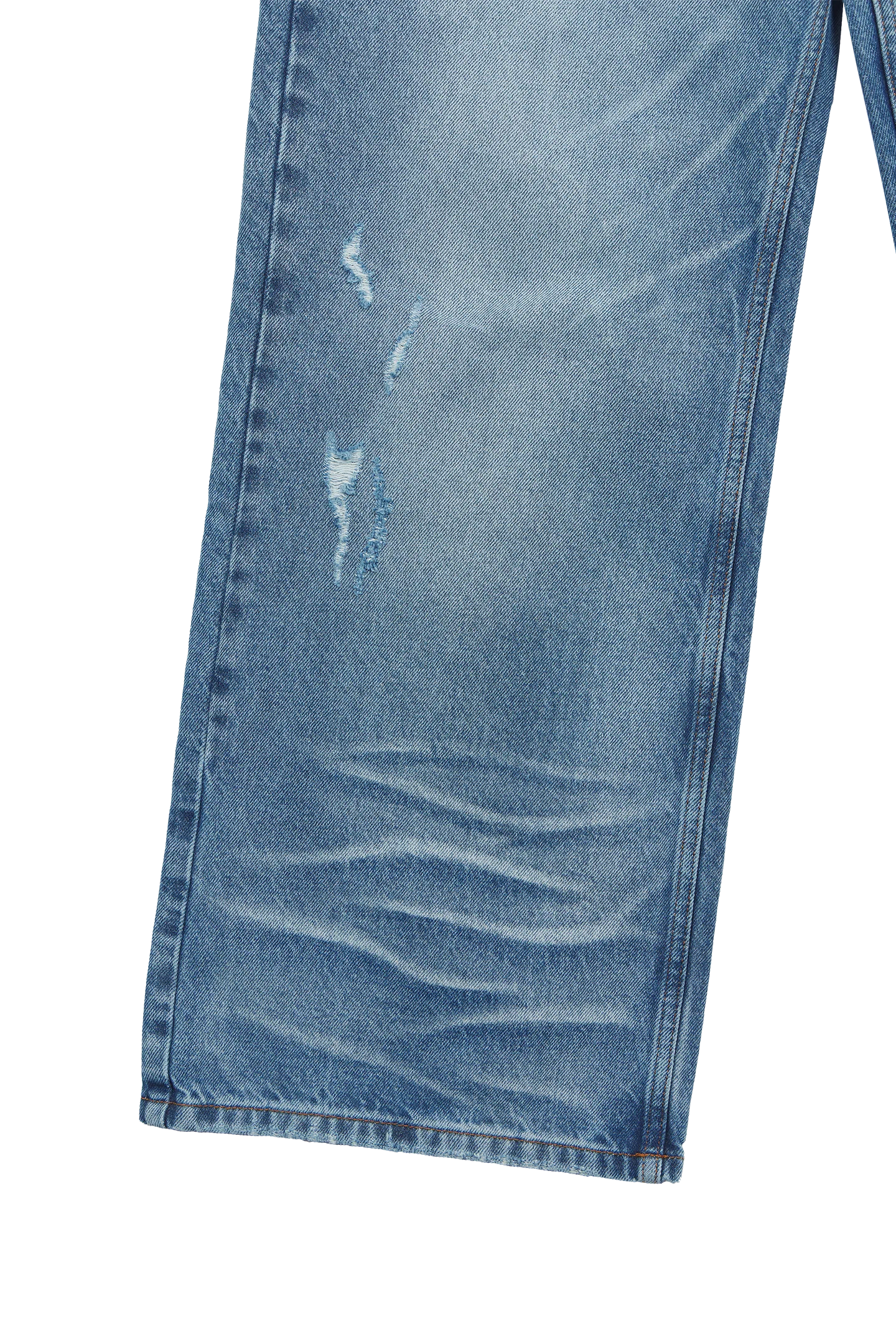 Blue Whisker Denim Jeans - Image 8