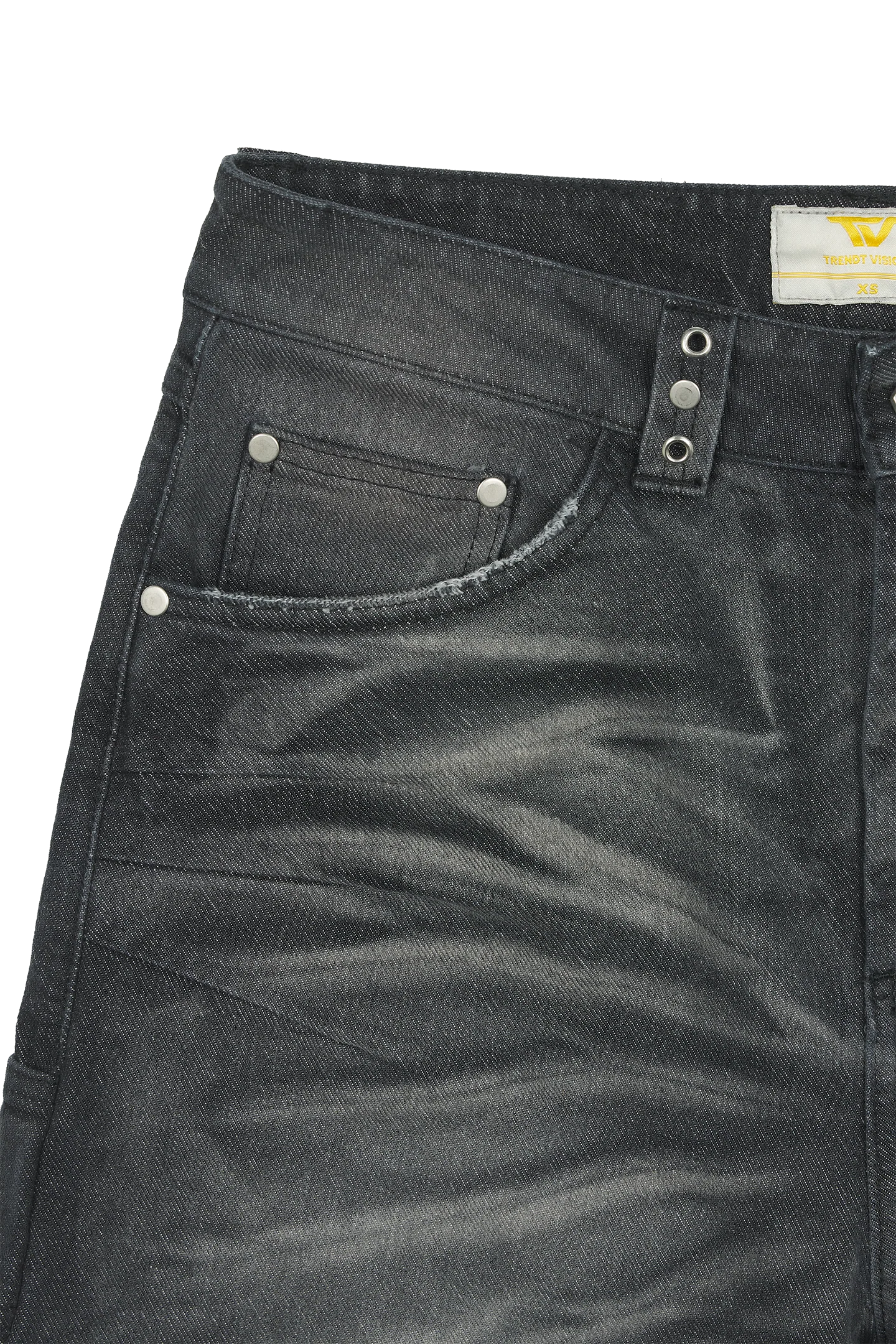 Black Whisker Denim Jeans - Image 7