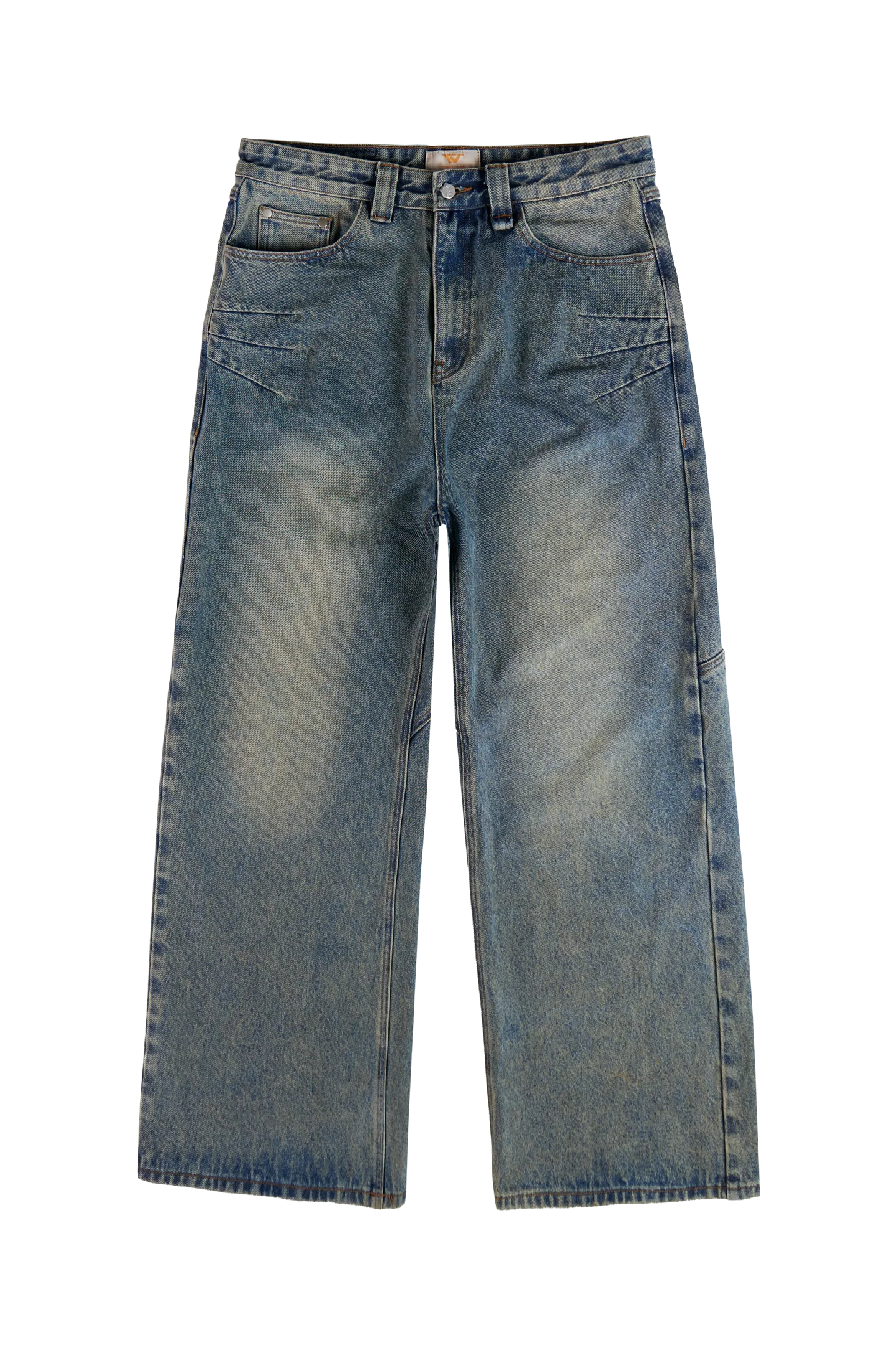 Yellow/Blue Denim Jeans - Image 4